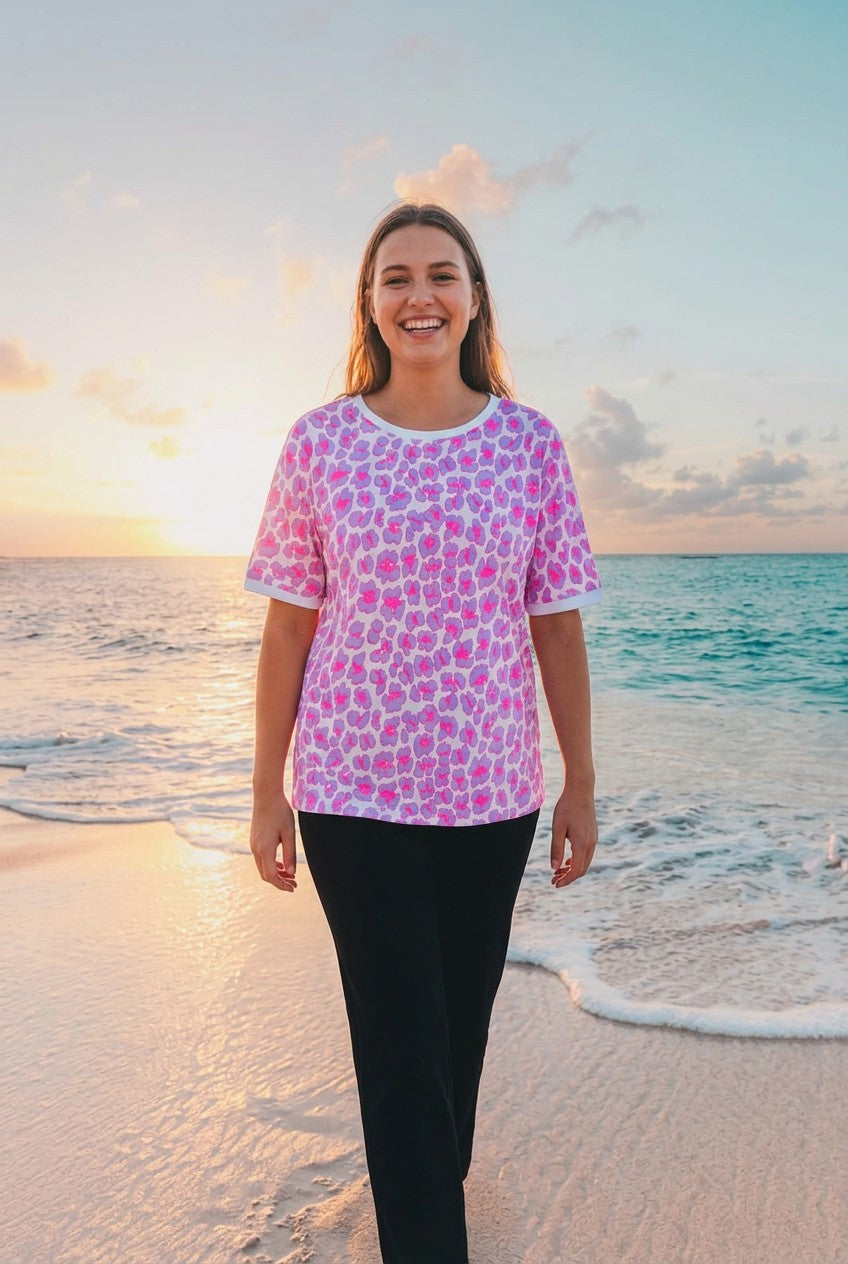Oversized T-Shirt Leoprint Damen | TraumStück Sylt