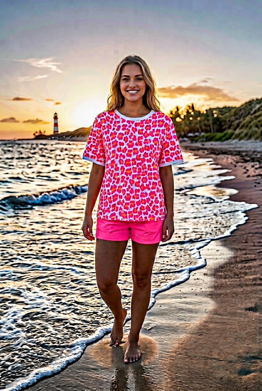 Oversized T-Shirt Leoprint Damen | TraumStück Sylt