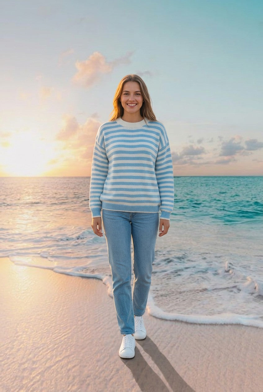 TraumStück Sylt Oversized Ringelpullover Damen