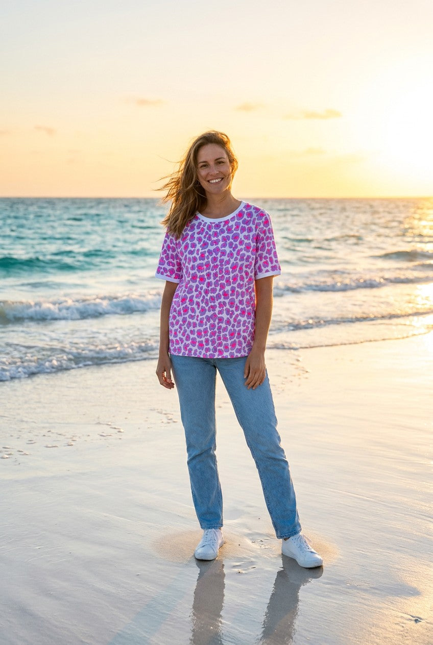Leoprint T-Shirt Oversized Damen – TraumStück Sylt