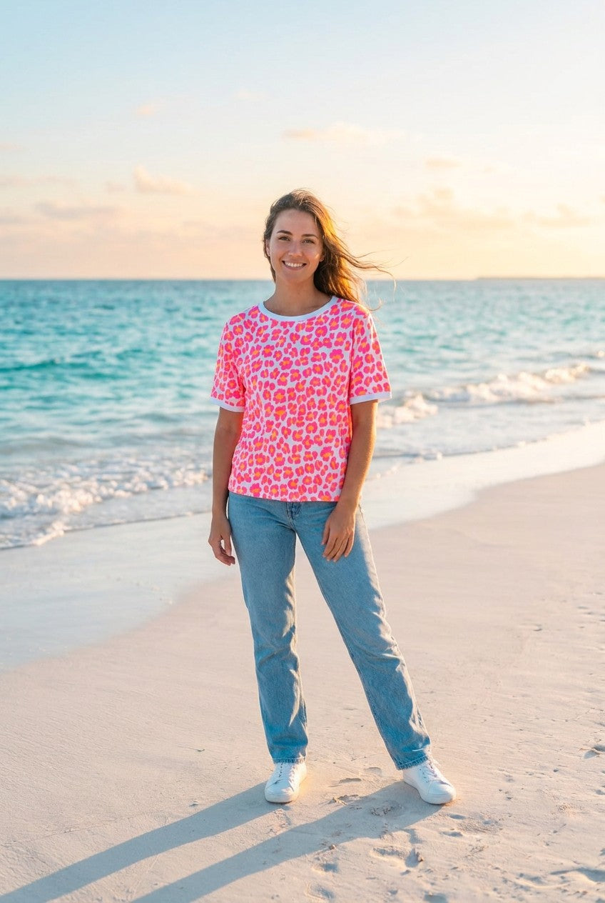 Leoprint T-Shirt Oversized Damen – TraumStück Sylt