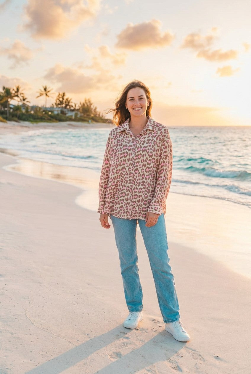 Leopard Bluse Oversized – TraumStück Sylt