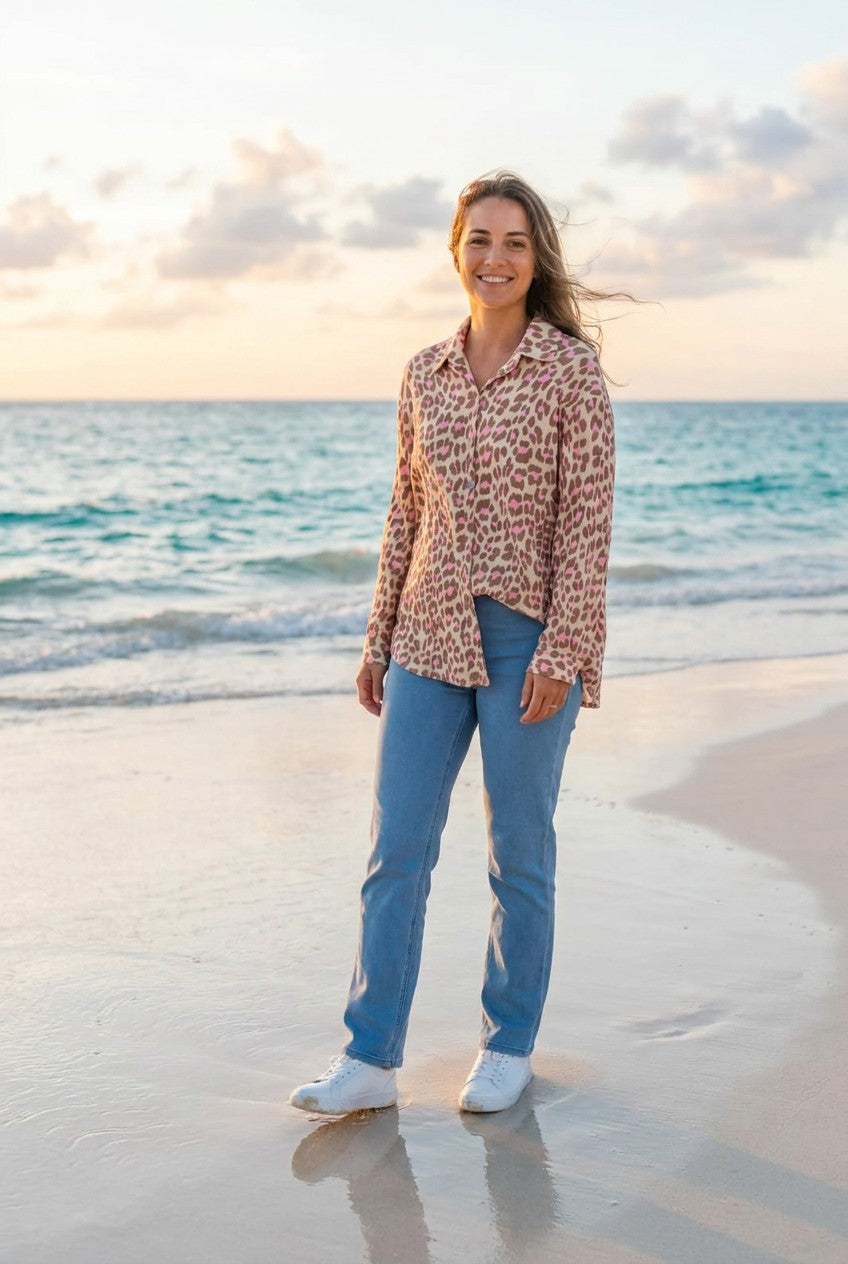 Leopard-Bluse Oversized – TraumStück Sylt
