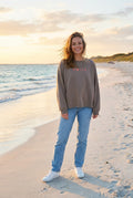 SMILE Sweatshirt – TraumStück Sylt – Grau, Vorderansicht