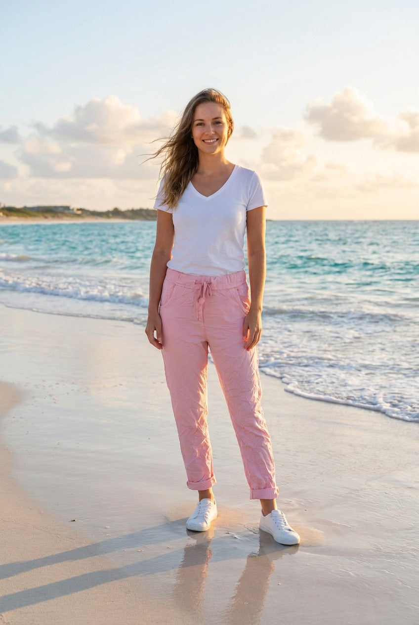 Jogginghose Pailletten-Stern Rosa – TraumStück Sylt – Rosa, Vorderansicht