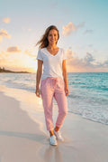 Weithose mit Pailletten-Stern Rosa Pink – TraumStück Sylt – Rosa, Vorderansicht