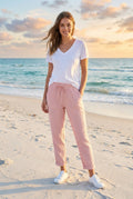 Jogginghose mit Pailletten-Detail – TraumStück Sylt – Rosa, Vorderansicht