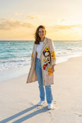 Jacke Weiß Frida-Kahlo-Print – TraumStück Sylt – Weiß, Vorderansicht