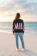 Sweatshirt Oversized Leopardenmuster – TraumStück Sylt – Brau, Rückansicht