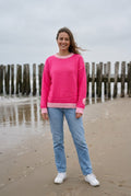 Good Vibes Only Pullover Strickpullover Oversized – TraumStück Sylt – Pink, Vorderansicht