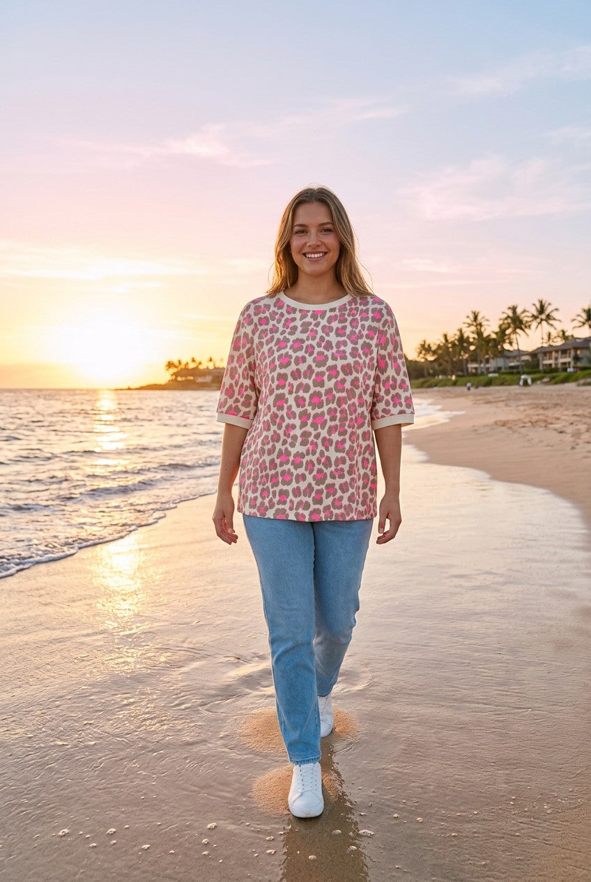 Oversized Leo T-Shirt Damen – TraumStück Sylt