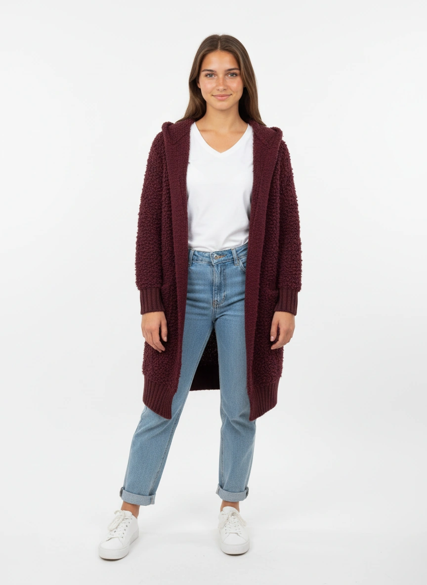 Cardigan Frottee