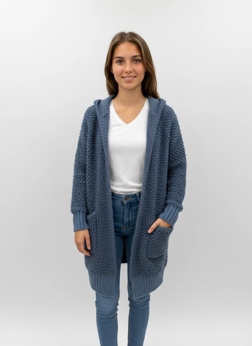 Cardigan Frottee