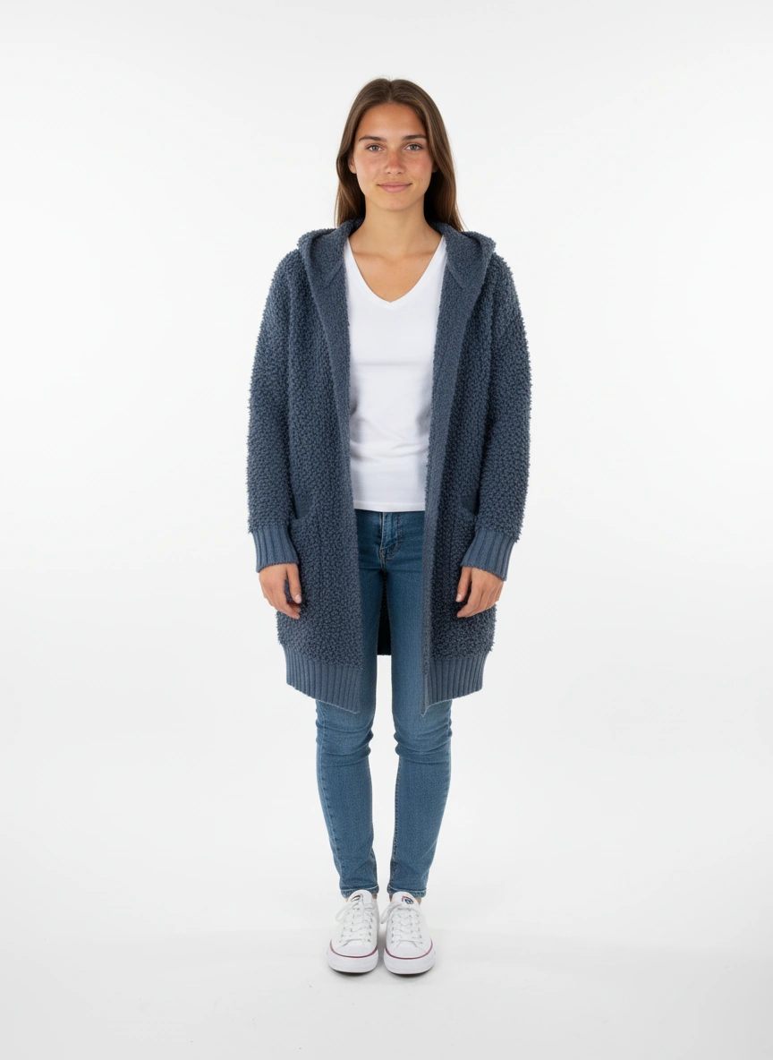 Cardigan Frottee