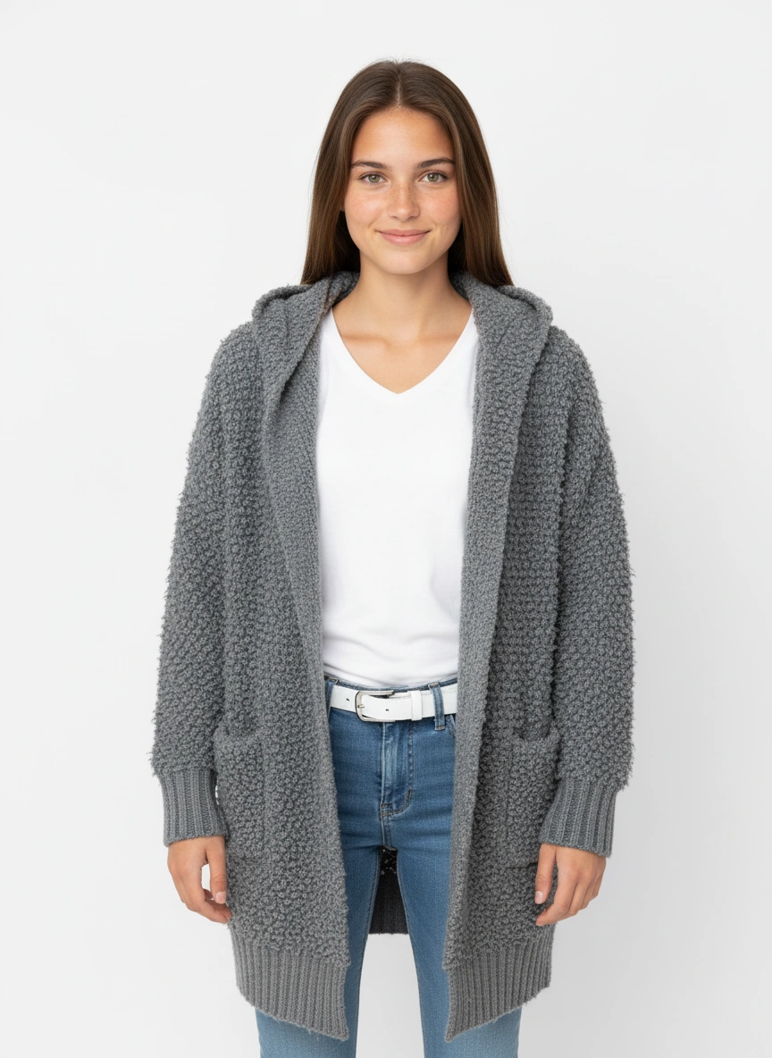 Cardigan Frottee