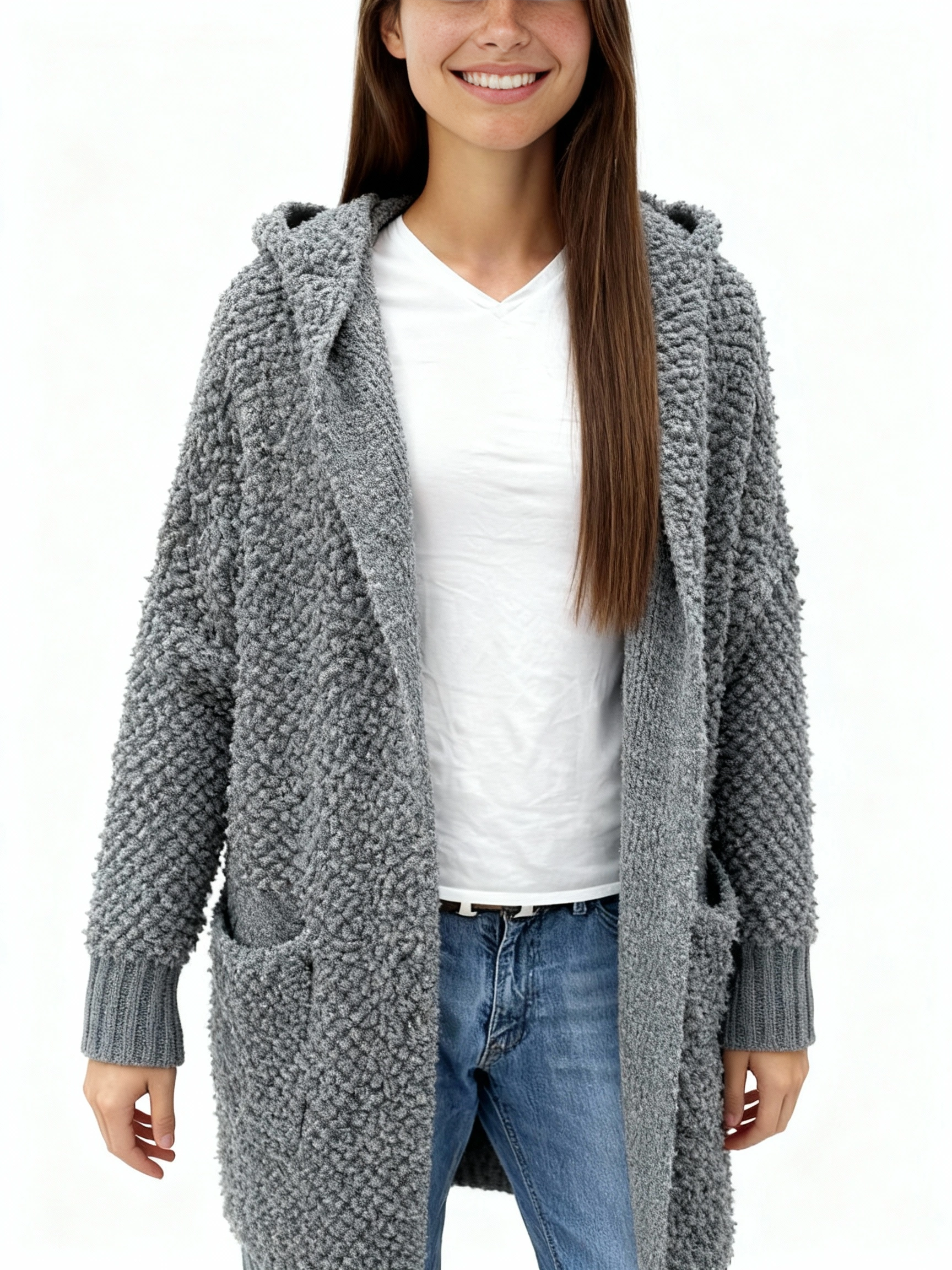 Cardigan Frottee