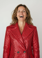 Mantel Rote Pailletten