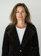 Mantel Schwarz-Gold Optik