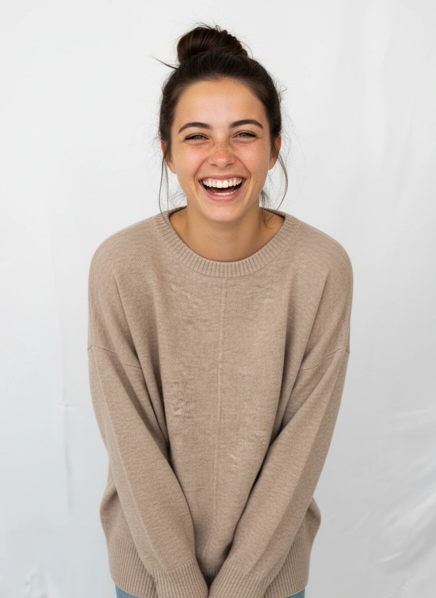 Langärmeliger Rundhals Sweater