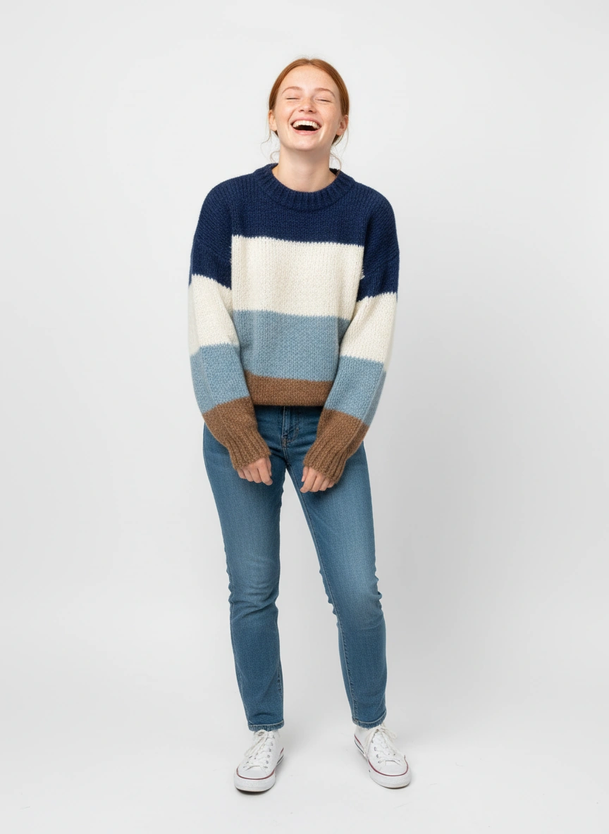 Strickpullover Streifenoptik