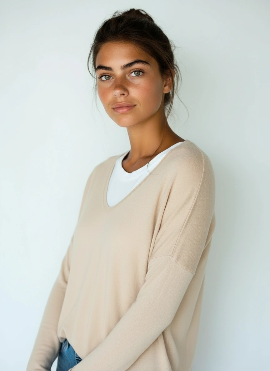 Feinstrick V-Neck Sweater