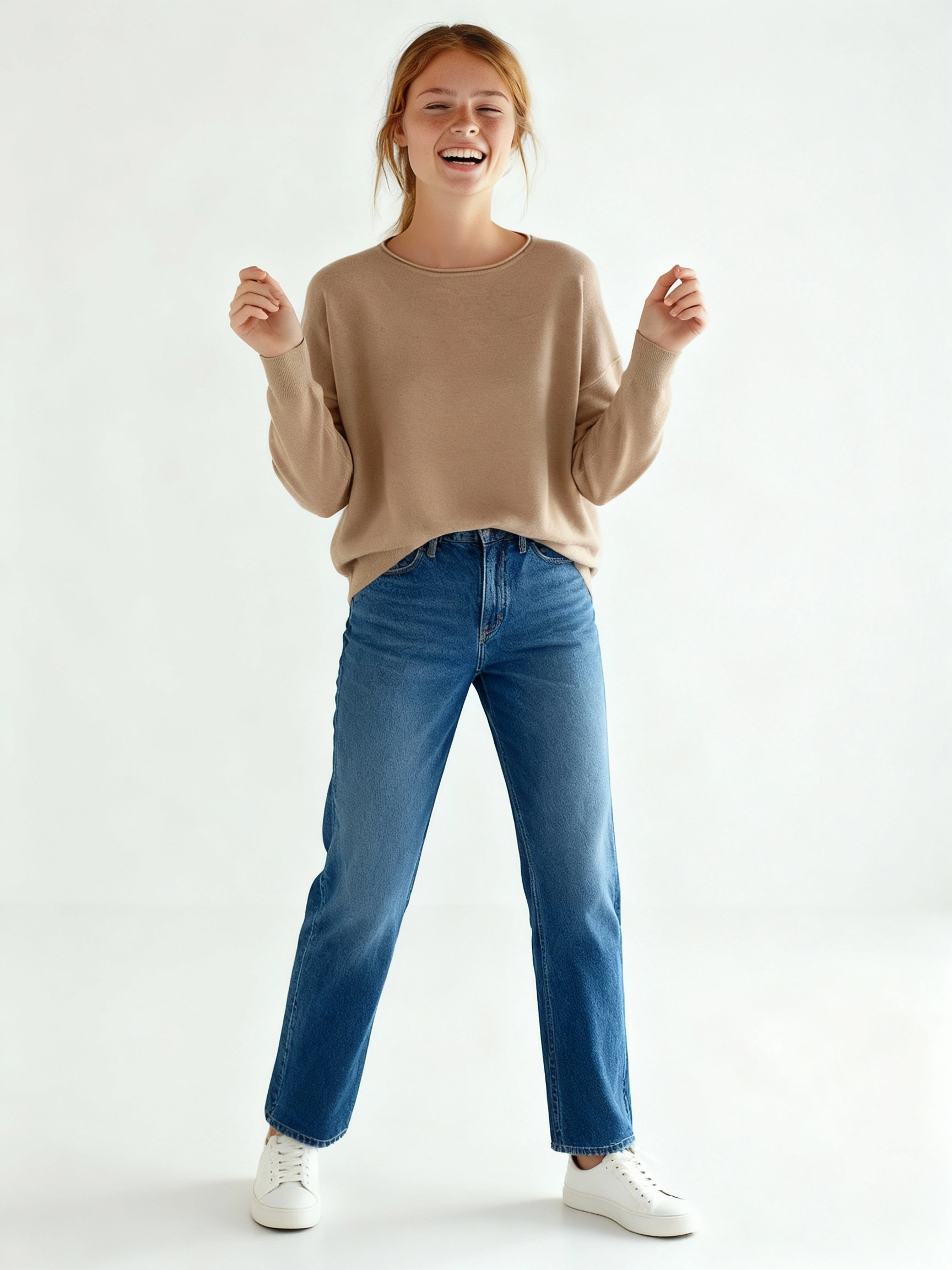 Rundhals Feinstrick relaxed Fit