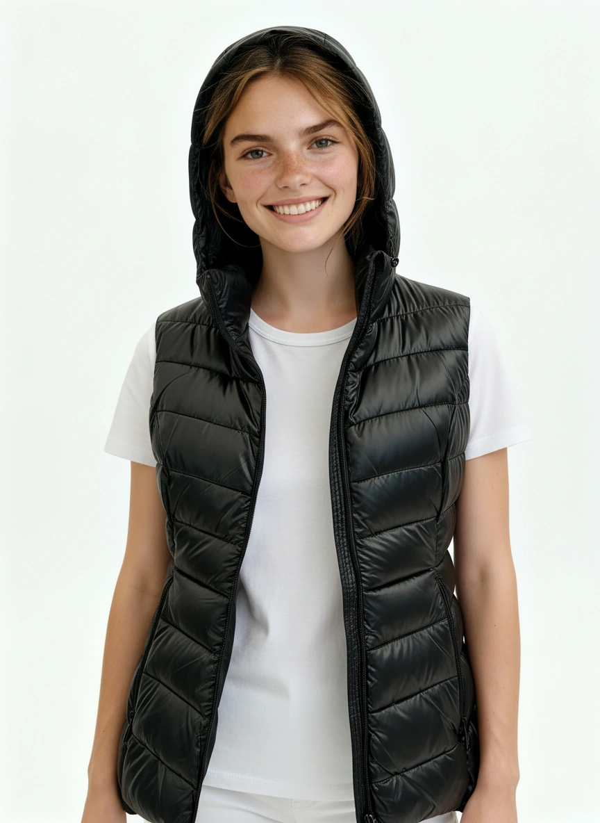 Pufferweste mit Kapuze