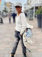 Daunenjacke mit Jeans